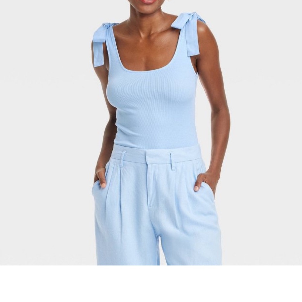 A New Day Blue Tie Tank